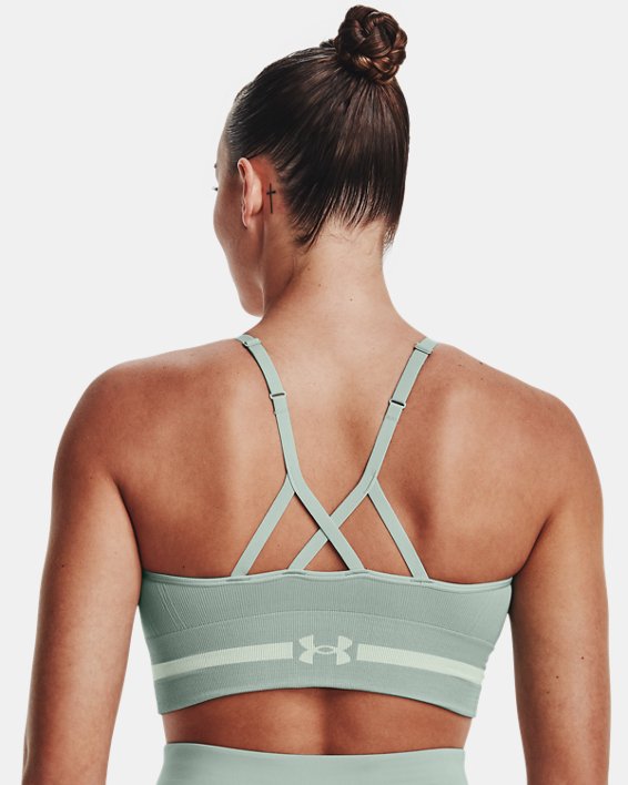 Women's UA Seamless Low Long Sports Bra in Gray image number 5